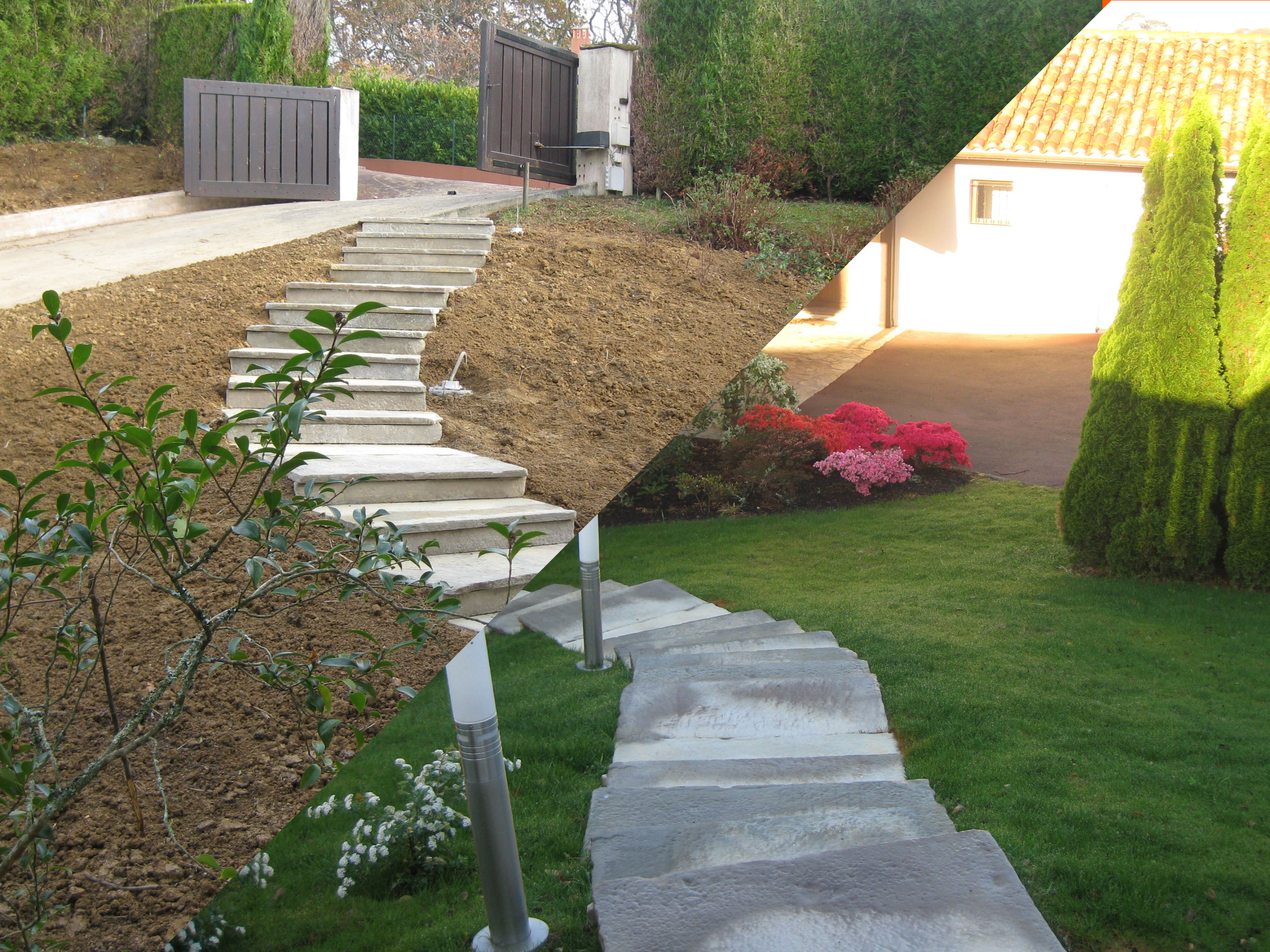 Un escalier dans la verdure